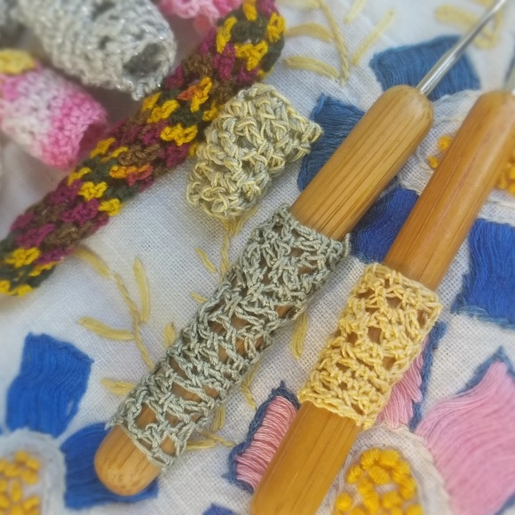 Crochet Dreadlock beads Pastel Silver Gray - Picture 4 of 5